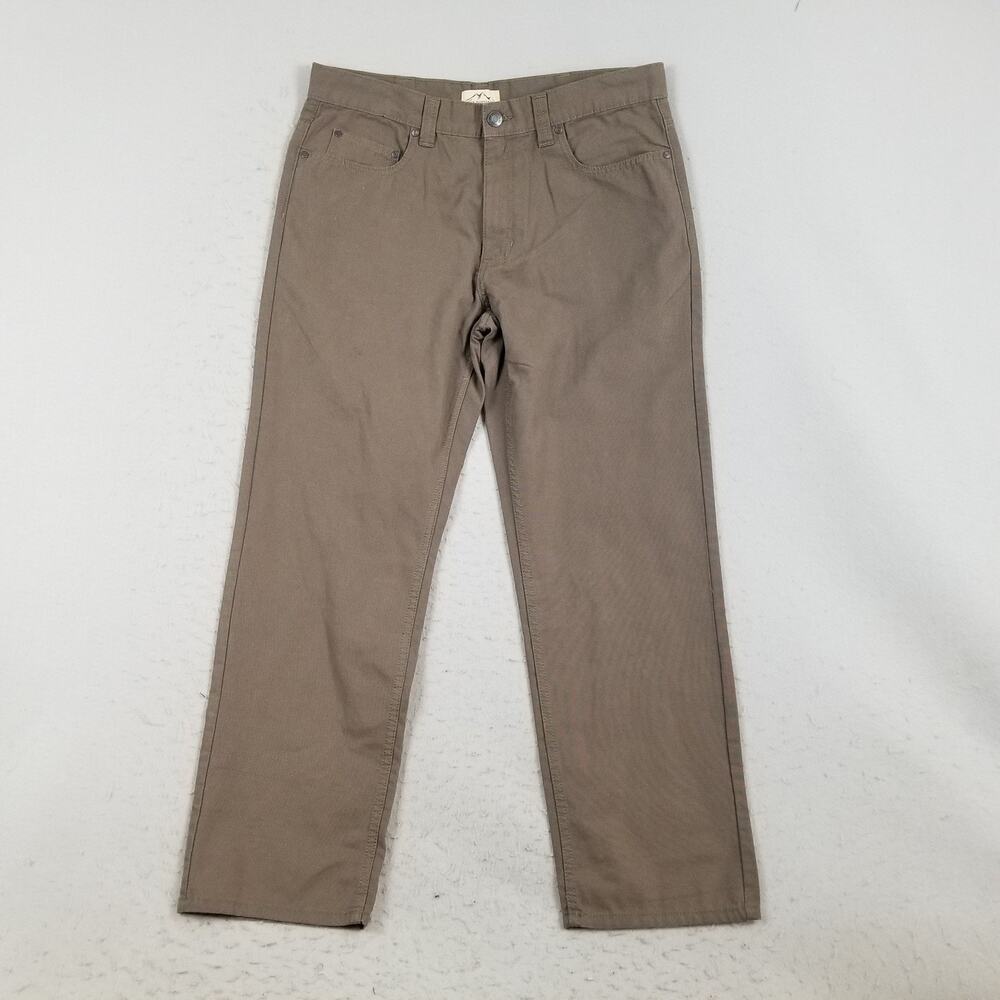 Blue Mountain Jeans Mens 36x32 Brown Canvas Straight 5 Pocket Pants Workwear